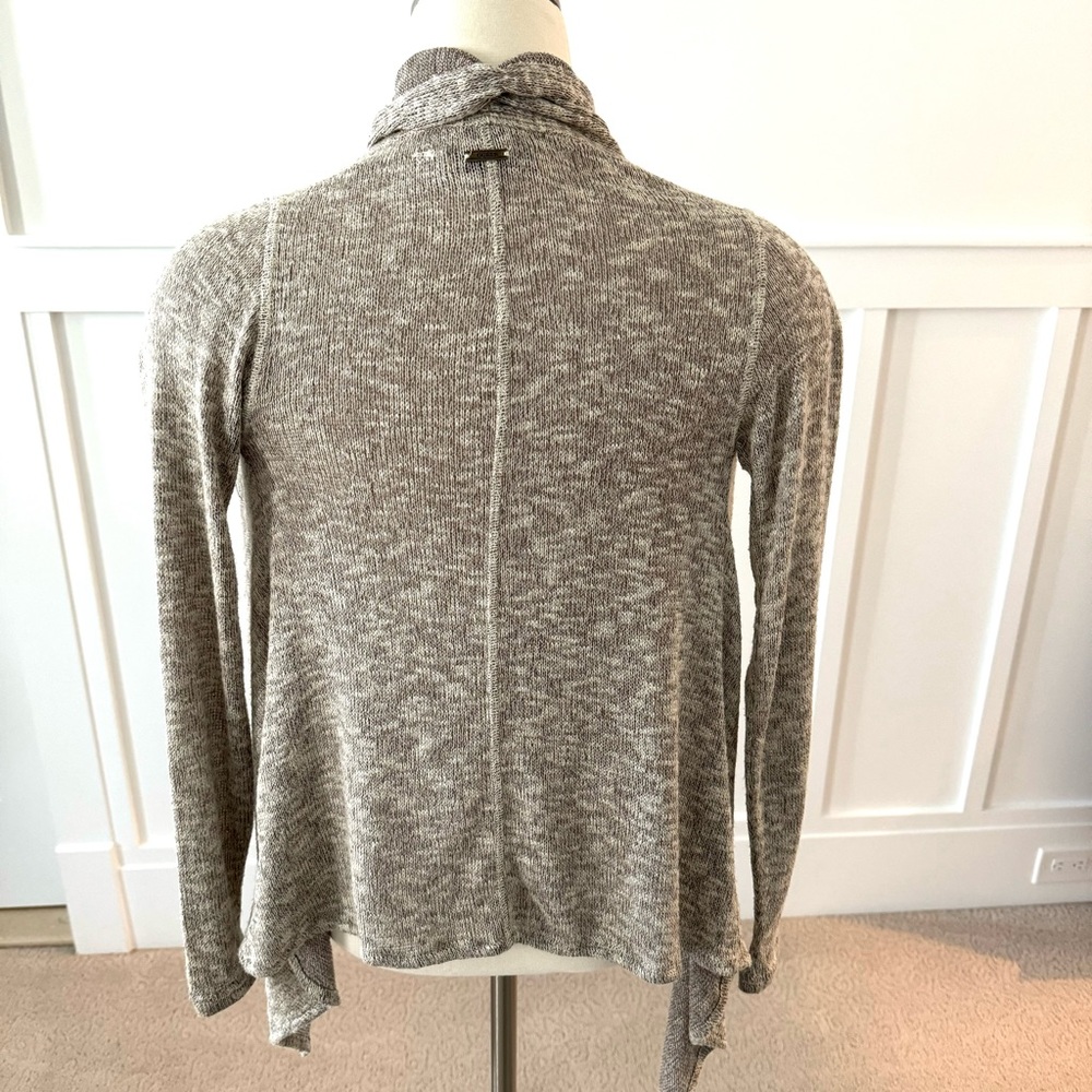 Guess Open Front Knit Cardigan With Draping, Grey… - image 4